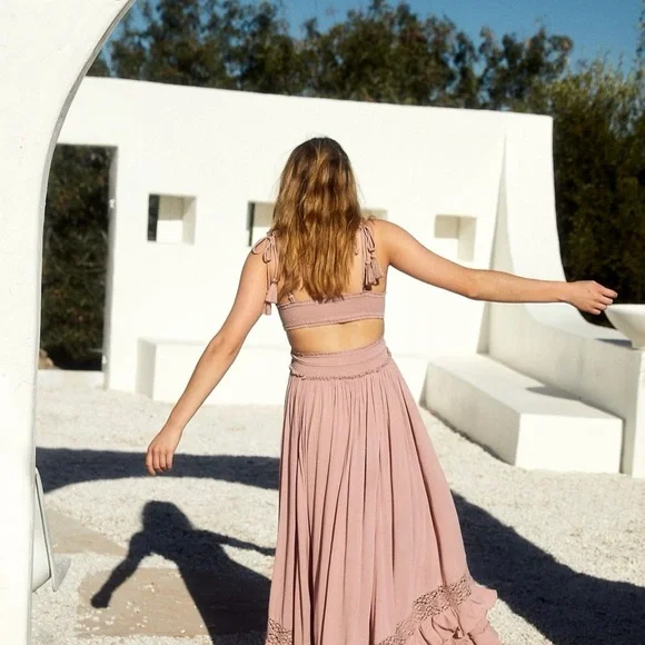 Free People Santa Maria, Mauve Maxi Dress - Picture 3 of 5